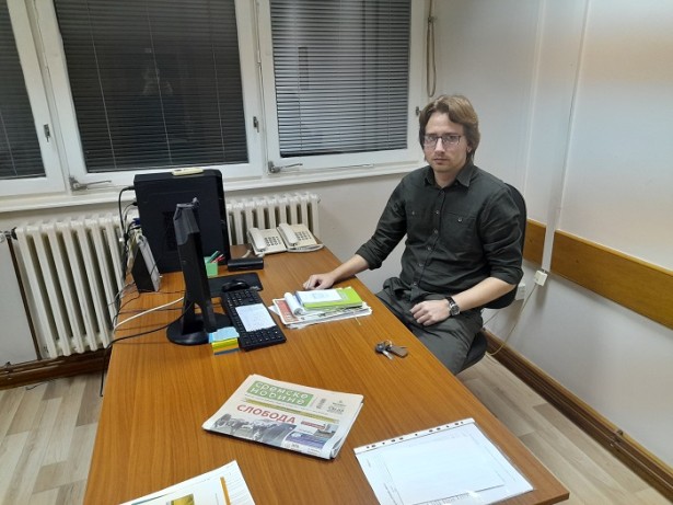 Главни и одговорни уредник Сремских новина Немања Милошевић (фото: Предраг Рава/УНС-ДНВ)