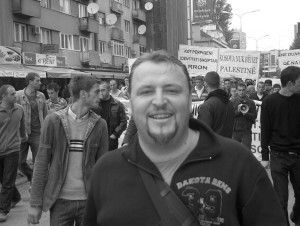 Бобан Секулић на задатку у Приштини (фото: Живојин Ракочевић)